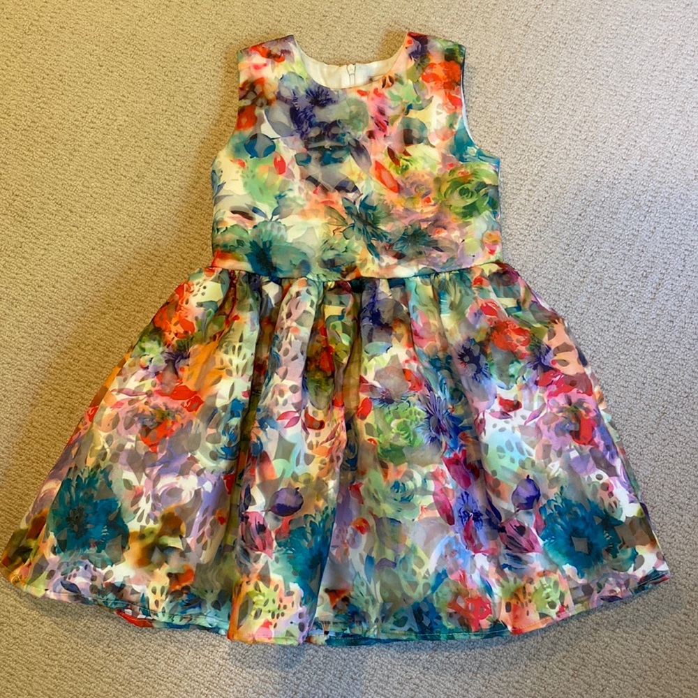 Girls Halabaloo floral dress 6x excellent condition